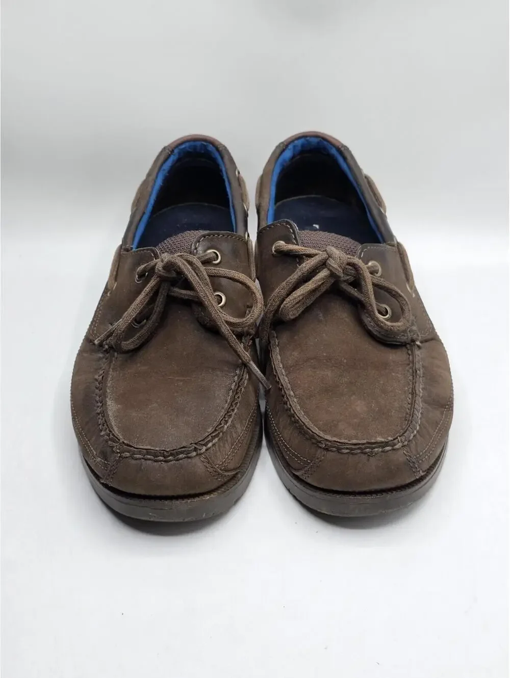 Timberland Men's Cedar Bay Boat Shoes Brown Leather Deck Shoes Size 7.5 M A1G8C